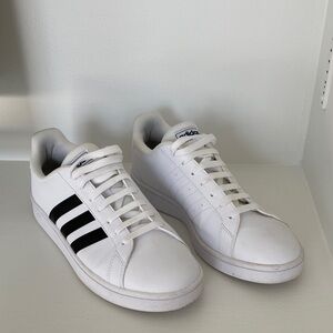 Adidas Classic White Shoes with Black Accents